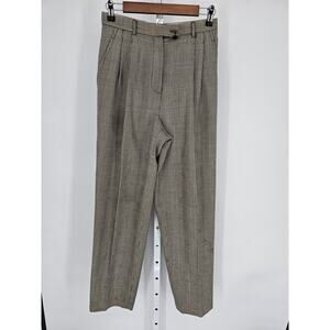 Rafaella Women's Black White High Rise Loose Wool Dress Pant Size 8